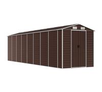 (brown, 191 x 725 x 198 cm) vidaXL Garden Shed Outdoor Storage Shed Patio Yard Tool Shed Galvanised Steel