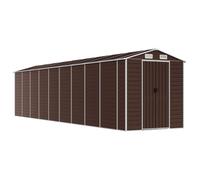 vidaXL Garden Shed Brown 191x810x198 cm Galvanised Steel, Brown