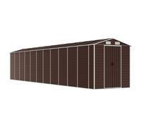 (brown, 191 x 980 x 198 cm) vidaXL Garden Shed Outdoor Storage Shed Patio Yard Tool Shed Galvanised Steel