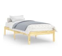 (brown, 195.5 x 95.5 x 31 cm) vidaXL Bed Frame Bedroom Wooden Bed Base Mattress Foundation Solid Pinewood