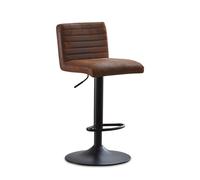 (Brown, 1Pcs) Bar Stools Gas Lift Swivel Stool Velvet Chairs Pub