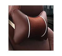 (brown) 1Pcs PU Leather Car Pillows Headrest Neck Rest Cushion Support Seat Accessories