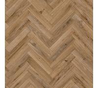 Brown 2.8mm Thick Vinyl Sheet Herringbone Wood Effect Vinyl Flooring For Bedroom Living Room Dining Room-4M(13'1") X 2M(6'6")-8M²