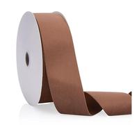 Brown 2 inch Velvet Ribbon, Double Faced Continuous 20 Yards Velvet Ribbon Use for Christmas Tree Ornaments,Gift Wrapping,Bow Making,Wreath Decoration,Wedding Boutonnieres,Handmade Crafts