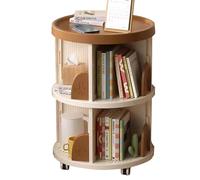 Brown 2-Layer Side Reading Book Storage Shelf with Wheels for Office Nightstand Sofa Home Decoration nizer for Books and Magazines