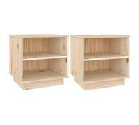 Vidaxl Bedside Cabinets 2 Pcs 40X34X40 Cm Solid Wood Pine