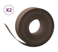 (brown, 20 x 0.15 m) vidaXL Garden Edging Patio Lawn Edging Garden Border Rolls 5 pcs Polyethylene