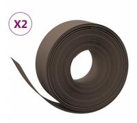 (brown, 20 x 0.2 m) vidaXL Garden Edging Patio Lawn Edging Garden Border Rolls 5 pcs Polyethylene