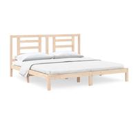 (brown, 200 x 200 cm) vidaXL Bed Frame Bed Base Bedstead Bedroom Mattress Foundation Solid Wood Pine