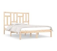 (brown, 200 x 200 cm) vidaXL Bed Frame Bed Base Bedstead Bedroom Mattress Foundation Solid Wood Pine