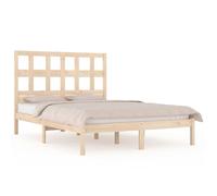 (brown, 200 x 200 cm) vidaXL Bed Frame Bed Base Bedstead Bedroom Mattress Foundation Solid Wood Pine