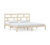 3101238 vidaXL Bed Frame without Mattress Solid Wood Pine 200x200 cm (810037+814