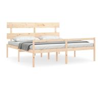 Senior Bed without Mattress 200x200 cm Solid Wood