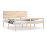 (brown, 200 x 200 cm) vidaXL Bed Frame with Headboard Bed Base Honey Brown 120x200 cm Solid Wood