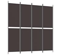 Vidaxl 4-panel Room Divider Brown 200X200 Cm Fabric, Brown