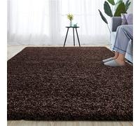 (BROWN, 200 X 290 CM) EXTRA THICK HEAVY 5CM PILE SOFT LUXURIOUS SHAGGY MODERN AREA BEDROOM HALL RUG RUNNER MAT SHAGGY RUGS