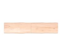 (brown, 200 x 40 x 4 cm) vidaXL Table Top Wooden Desk Top for Table Treated Solid Wood Oak Live Edge