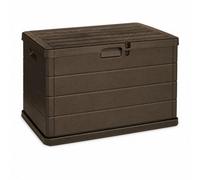Brown 200L Large Lockable Outdoor Garden Storage Box Heavy Duty