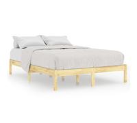 Bed Frame Bedroom Wooden Bed Base Mattress Foundation Solid Pinewood vidaXL