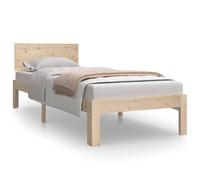 (brown, 2ft6 small single) vidaXL Bed Frame Bedroom Bed Base Bedstead Mattress Foundation Solid Wood