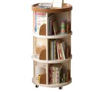 Brown 3-Tier Rolling Bookshelf - Side Reading Support & Storage for Office Nightstand Sofa - Home Décor nizer & Gift Idea