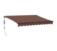 (brown, 300 x 250 cm) vidaXL Automatic Retractable Awning Patio Canopy Outdoor Awning Folding Arm