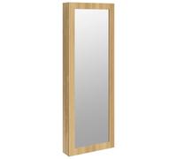 (brown, 37.5 x 10 x 106 cm) vidaXL Mirror Jewellery Cabinet Jewelry Armoire Mirror Organiser Wall Mounted