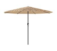 (brown, 388 x 388 x 248 cm) vidaXL Garden Parasol with Steel Pole Outdoor Umbrella Balcony Sun Parasol