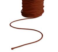 Brown 3mm Elastic Cord Round Stretchy Thread Hat Elastic Cord Thin Elastic Beading String For Masks Hats Jewellery Crafts Hair Accessories Threading Tags (Brown - 3mm - 5 Meters)