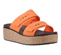 (Brown, 4 (Adults')) Crocs Brooklyn Buckle Women's Topaz Wedges