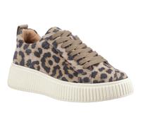 (Brown, 4 (Adults')) Hush Puppies Harlow Suede Suede Women's Leopard Trainers
