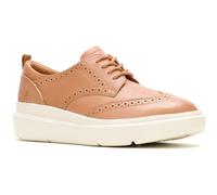 (Brown, 4 (Adults')) Hush Puppies Joy Leather Women's Tan Brogues Shoes