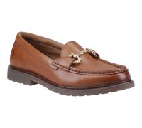 (Brown, 4 (Adults')) Hush Puppies Verity Snaffle Leather Women's Tan Loafers