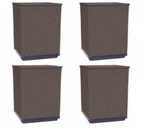 vidaXL Planters 4 pcs Brown 30x30x37 cm Polypropylene, Brown