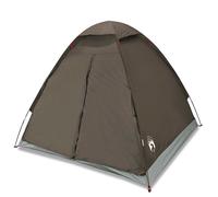 (brown, 4-person) vidaXL Camping Tent Dome 4-Person Camouflage Waterproof tent camping shelter