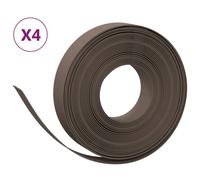 (brown, 40 x 0.1 m) vidaXL Garden Edging Patio Lawn Edging Garden Border Rolls 5 pcs Polyethylene
