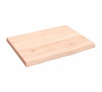 vidaXL Wall Shelf 40x30x2 cm Untreated Solid Wood Oak, Brown