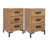 vidaXL Bedside Cabinets 2 Pcs 40x30x55 cm Solid Wood Pine, Brown