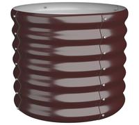 vidaXL Garden Planter Galvanised Steel 40x40x36 cm Brown