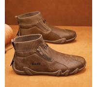 (brown, 44) Men's shoes 2025 new high-top shoes tooling shoes men's trend versatile non-slip foreign trade 45-47 can be determined