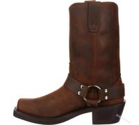 (BROWN, 45) Gringos Men's Calf Boots Biker Cowboy Western Pull On Tall Leather UK 6-12