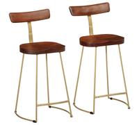 (brown, 49 x 43 x 88 cm) vidaXL Gavin Bar Stools Dining Room Chair Seat Stool Solid Mango Wood 2 pcs
