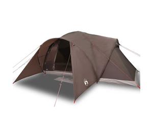 (brown, 494 x 370 x 190 cm) vidaXL Family Tent Dome 6-Person Camping Tent Lightweight Tent Waterproof