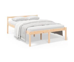 (brown, 4ft6 double) vidaXL Bed Frame Bedroom Bed Base Matress Foundation Bedstead Solid Wood Pine