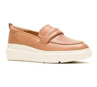 (Brown, 5 (Adults')) Hush Puppies Joy Penny Leather Women's Tan Loafers