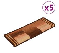 Stair Mats Self-adhesive 5 pcs 65x21x4 cm Brown