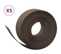 (brown, 50 x 0.2 m) vidaXL Garden Edging Patio Lawn Edging Garden Border Rolls 5 pcs Polyethylene