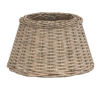 vidaXL Handcrafted Ceiling Lamp Shade - Natural Wicker with Iron Holder - Brown Pendant Light Ø50x30cm - Suitable for E27 Bulbs