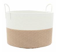 vidaXL Storage Basket Brown and White Ø51x33 cm Cotton