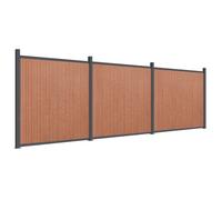 (brown, 526 x 186 cm) vidaXL Fence Panel Patio Outdoor Privacy Fence Board Garden Picket Fence WPC